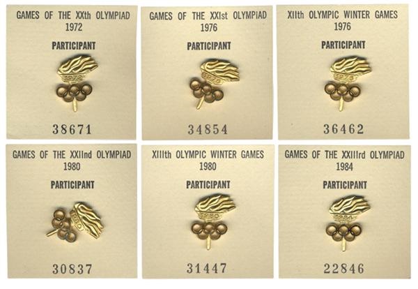 1980 Miracle on Ice & Olympics - Six Different Olympic Participation Pins