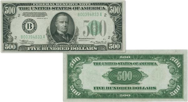 - $500 Federal Reserve Note