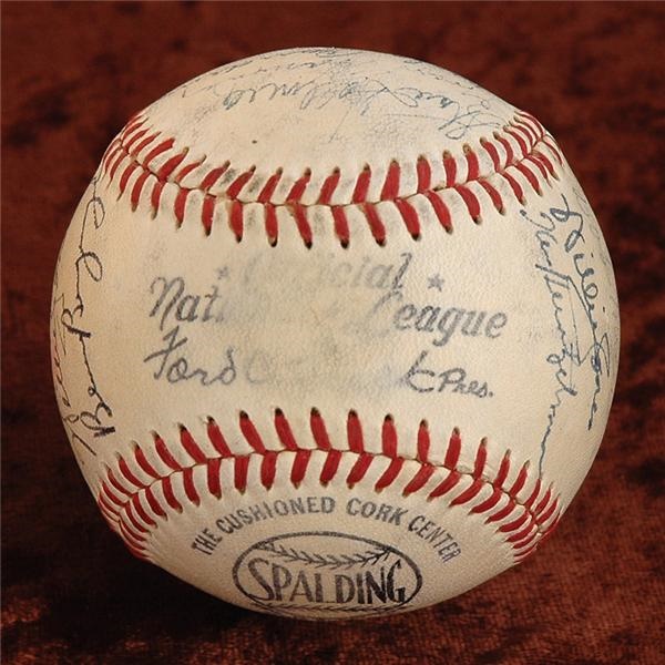 - 1950 Philadelphia Phillies Team Signed Baseball (PSA NM+ 7.5)