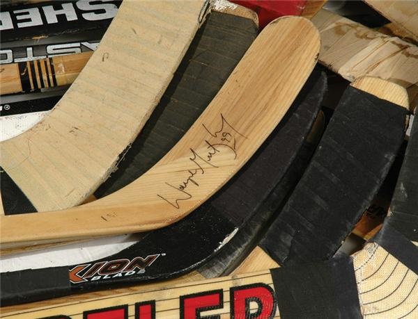 Hockey Equipment - Group Of 24 Game Used Sticks With Patrick Roy