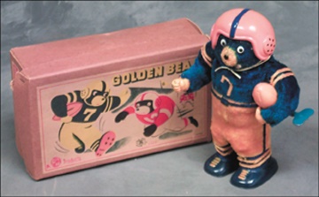 - 1950's Golden Bear Football Player Japanese Windup in Original Box