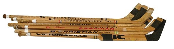 - Late 1960&#39;s Game Used Hockey Stick Collection (8)