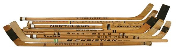 - Late 1960&#39;s Game Used Hockey Stick Collection (8)