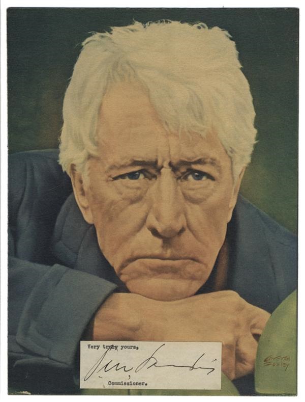 - Kenesaw Mountain Landis Signed Picture
