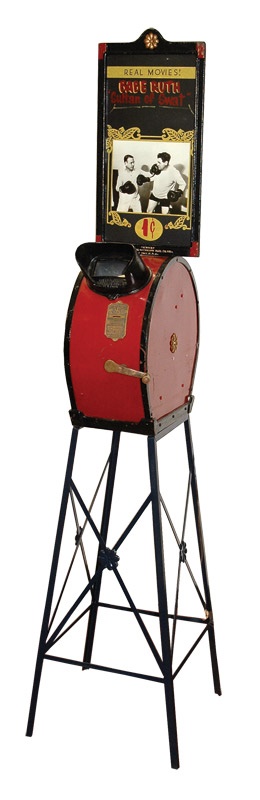 Babe Ruth - Vintage Babe Ruth Coin Operated Mutoscope