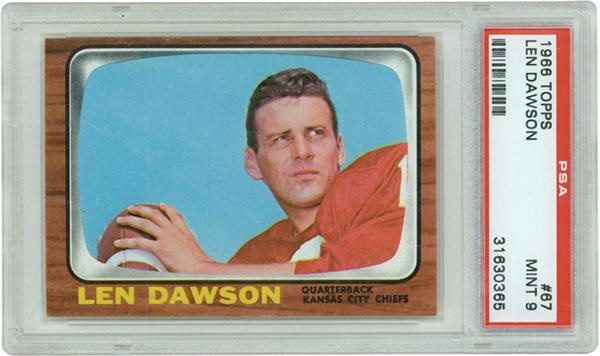 - 1966 Topps # 67 Len Dawson PSA 9 MINT