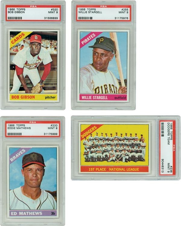 - Collection of 1966 Topps PSA 9 MINT (34) W/ Hofers