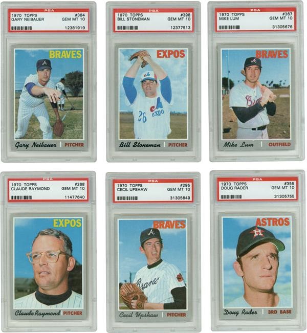 - Collection of 1970 Topps PSA 10 GEM MINT (6)