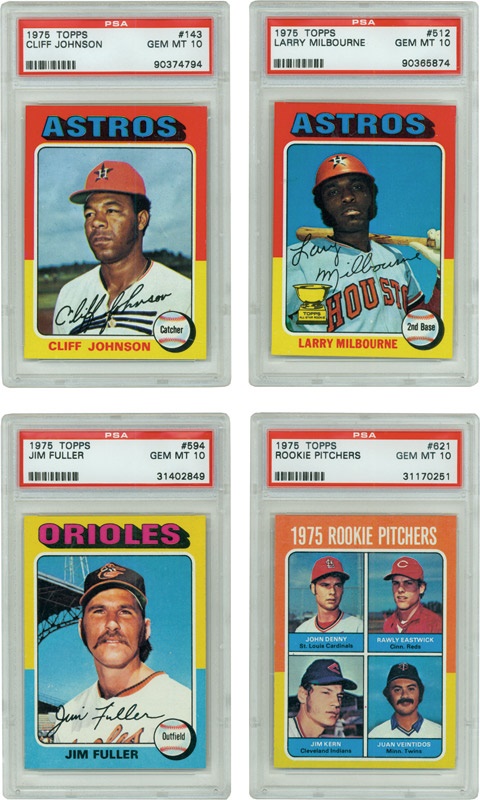 - Collection of 1975 Topps PSA 10 GEM MINT (12)