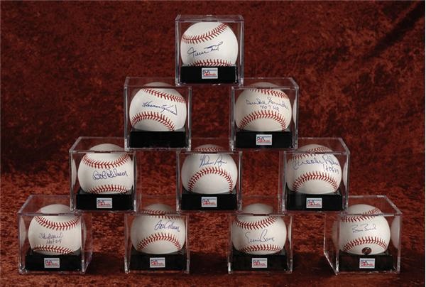 - Collection of  Single Signed Baseballs  PSA Graded GEM MINT 10 (10)