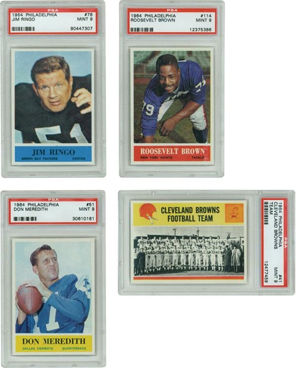 - Collection of 1964 Philadelphia Football Cards PSA 9 MINT (15)
