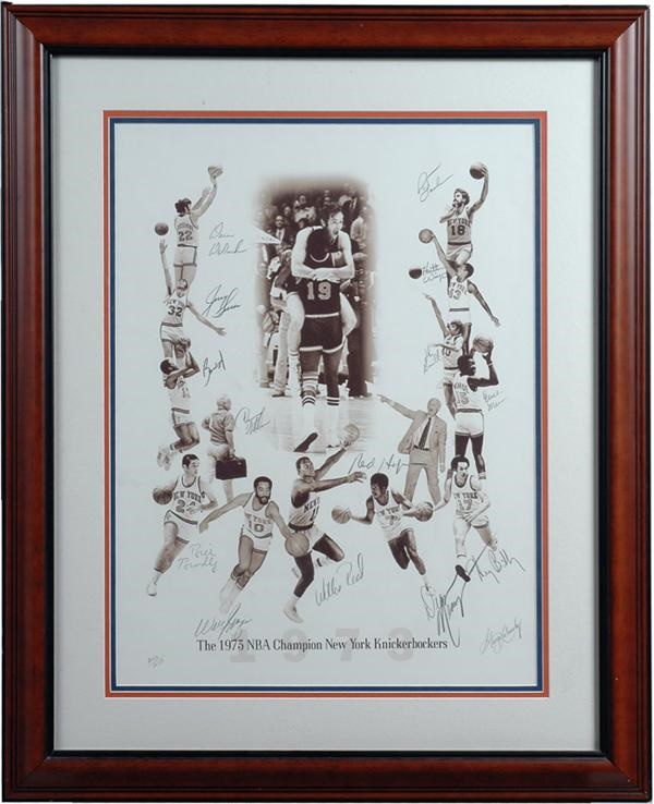 - 1973 New York Knicks Team Signed Lithograph (20x26&quot;)