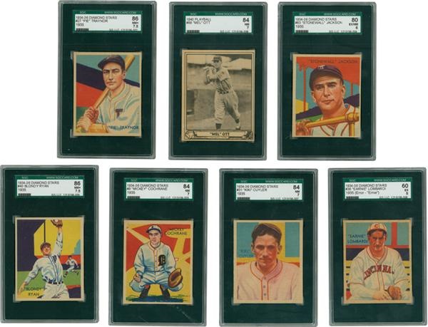 - Collection of SGC Graded Gum Cards Diamond Stars and Play Ball (7)