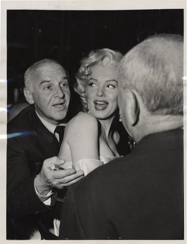 Marilyn Monroe and Walter Winchell by Nat Dallinger (1953)
