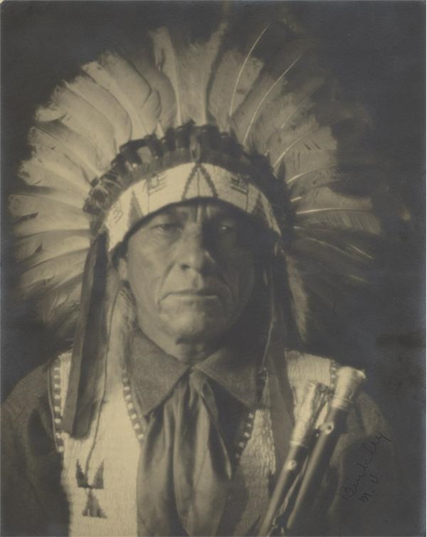 Native Americans - Sotero Ortiz, Chairman of the Council of all Pueblos by Binkley (1926)