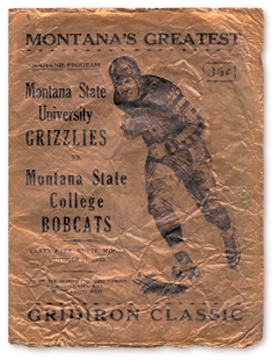 - 1933 Montana Copper Covered Football Program