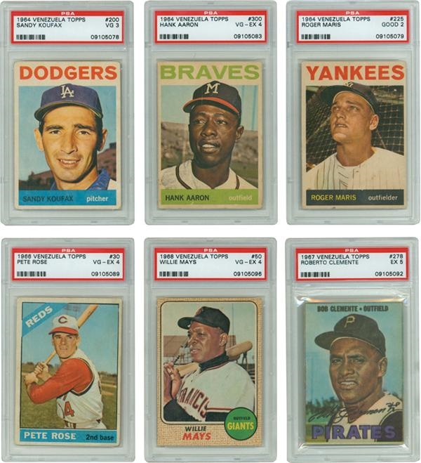 - Collection of Venezuela Topps 1964-1968 (17) All PSA Graded