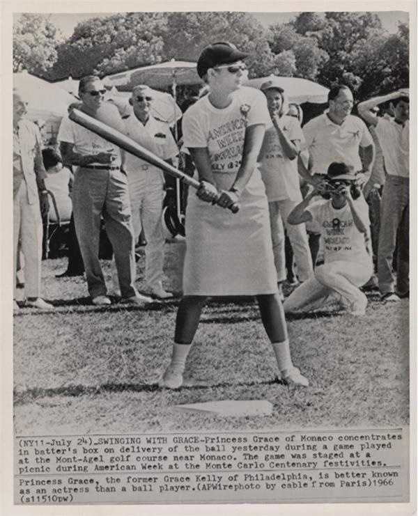 - Grace Kelly Playing Baseball (1966)