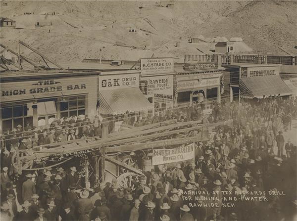 - Arrival of Tex Rickard’s Drill in Rawhide, Nevada (circa 1906)