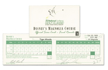 - 1998 Tiger Woods Tournament Scorecard