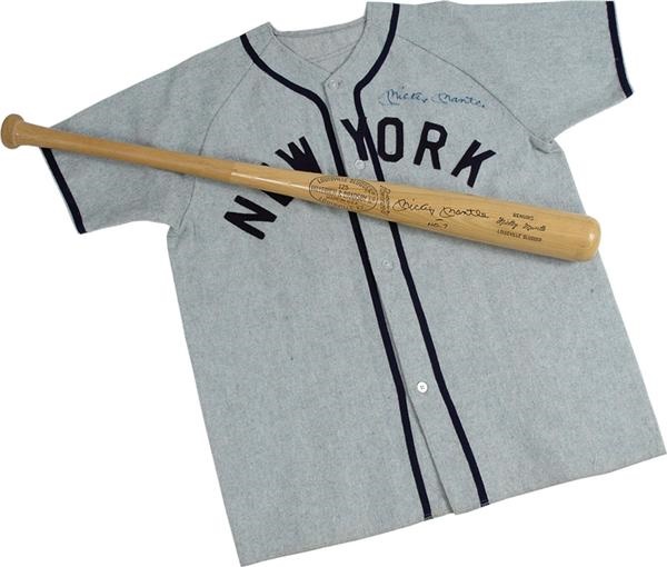 Mantle and Maris - Mickey Mantle Autographed Jersey and Bat