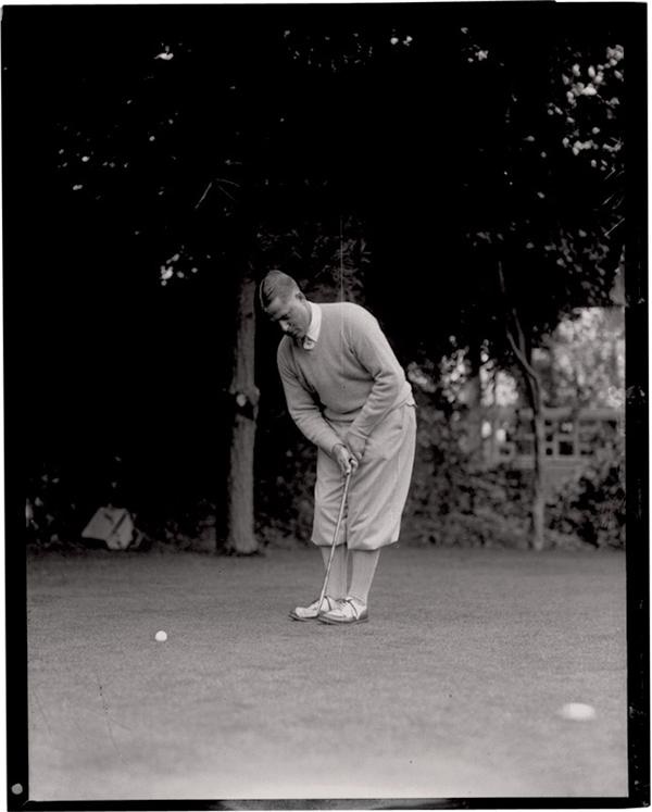 Golf - Definitive Bobby Jones Original Glass Plate Negative