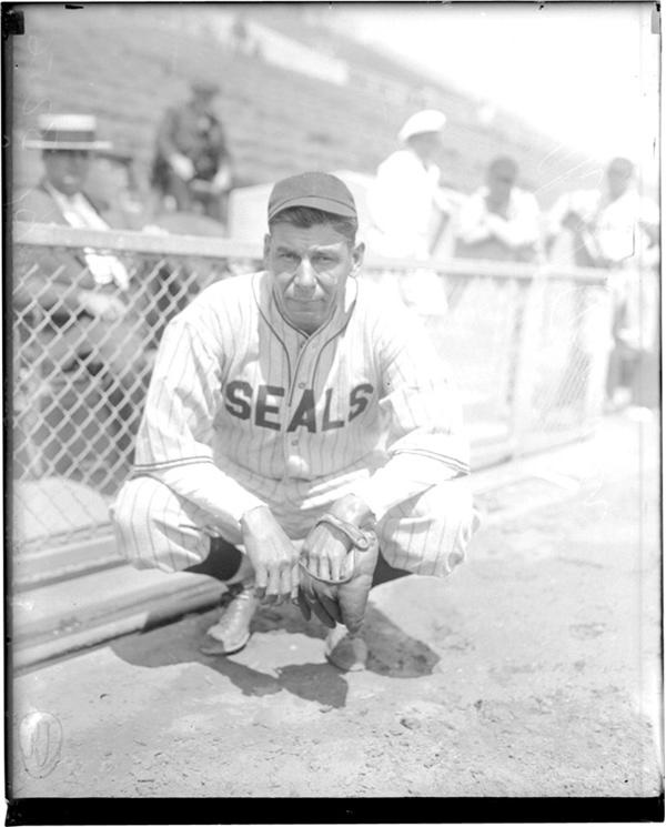 Baseball Photographs - Chief Bender Portrait Original Glass Plate Negative (1931)