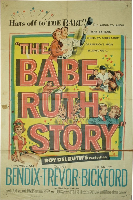 Ernie Davis - 1948 &quot;The Babe Ruth Story&quot; One Sheet and 1952 &quot;The Pride of St. Louis&quot; Insert