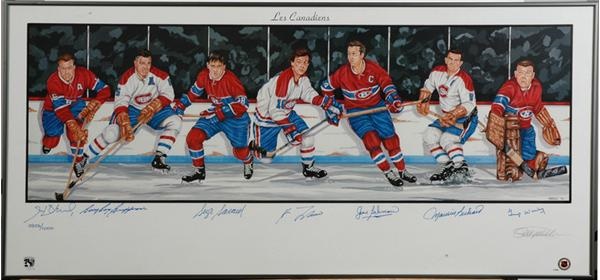 Hockey Autographs - Montreal Canadiens Limited Edition Signed Print