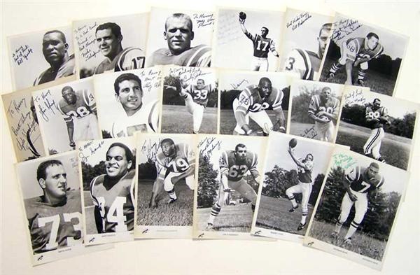 Autographs - 1960's AFL New York Jets Signed 8 x 10" Player Photos (19)