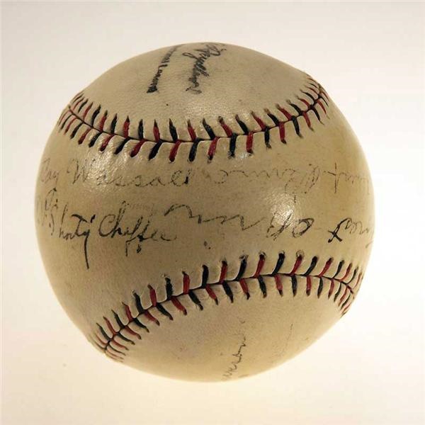 Autographs - 1920's Famous Aviators Signed Heydler Baseball - Jesse Haines Estate