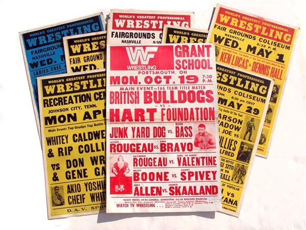 - 1960's-1980's Professional Wrestling Posters (9)