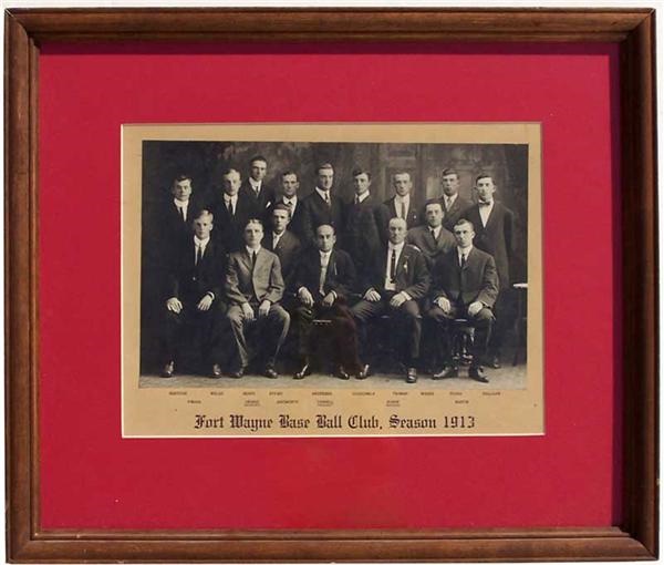 - 1913 Ft Wayne Baseball Team Imperial Cabinet Photo with Loudermilk