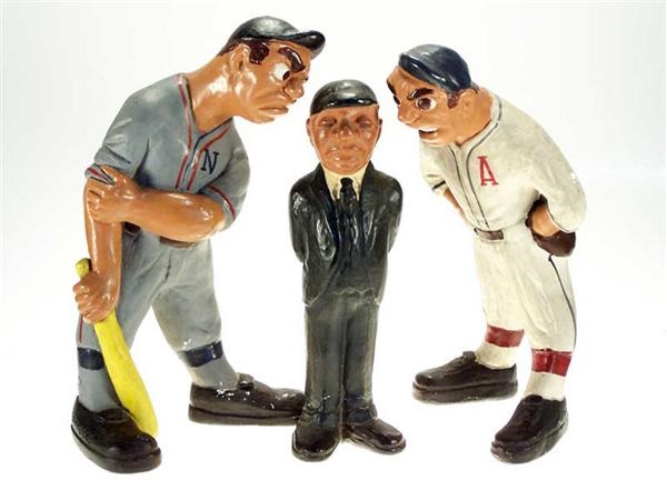 Memorabilia - 1941 Rittgers Baseball Statue Set (3)