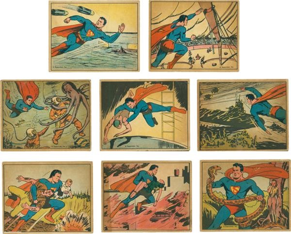 Cards - Superman 1948 Gum Inc. Cards (8)