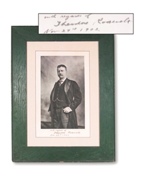 - Oversized Teddy Roosevelt Photogravure Signed as President