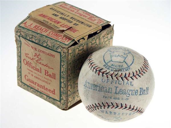 - 1909 Reach Official American League Baseball with Box