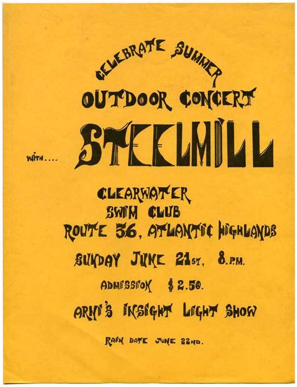 Memorabilia - 1970 Steel Mill Outdoor Concert Handbill