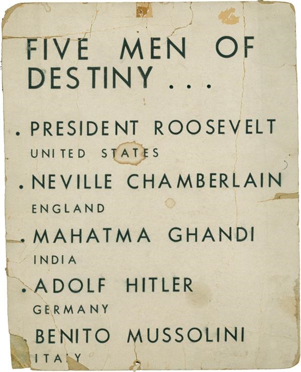 - 1930s &quot;Men of Destiny&quot; Display Figures (5)