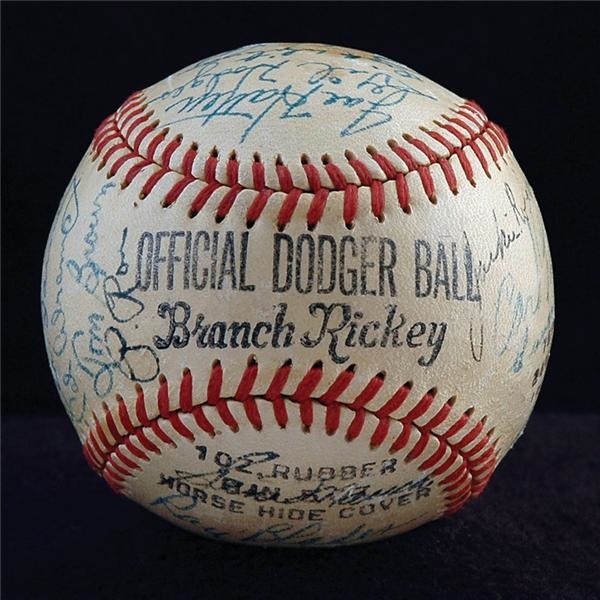Dodgers - 1948 Brooklyn Dodgers Team Signed Baseball