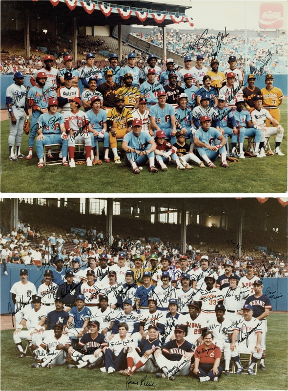 Baseball Autographs - 1981 American and National League Team Signed Photos (2)