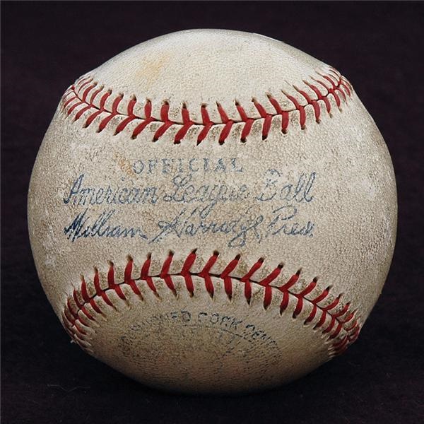Baseball Autographs - 1935 Franklin D. Roosevelt Single Signed First Pitch of the Season Baseball