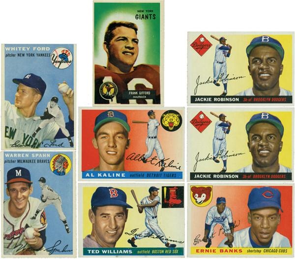 Baseball and Trading Cards - Vintage 1950's Shoebox Baseball & Football Card Collection