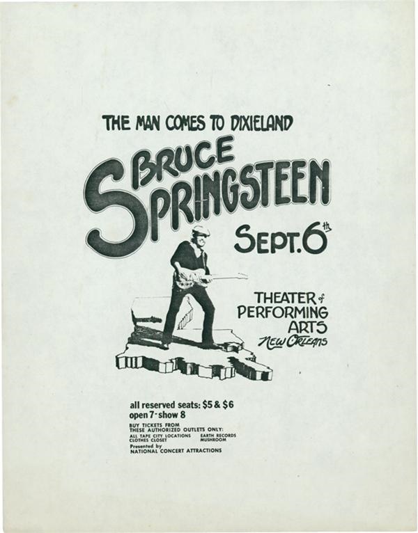 Rock And Pop Culture - Bruce Springsteen New Orleans Concert Flyer