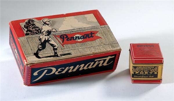 1920s "Pennant" Baseballs in Original Pop-Up Display Box