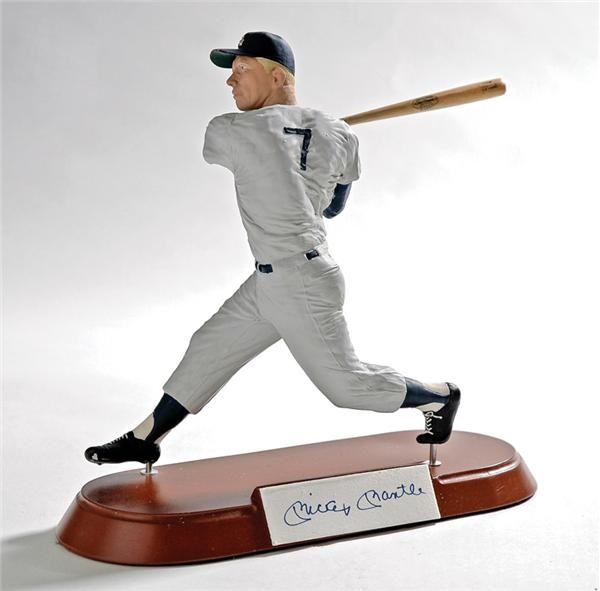 NY Yankees, Giants & Mets - Mickey Mantle Autographed Salvino Statue