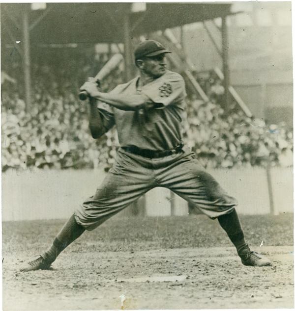 Vintage Sports Photographs - Honus Wagner Early Batting Photo from Culver