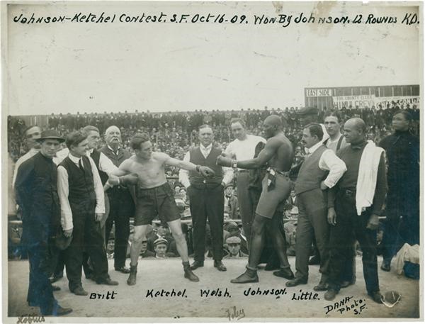 Muhammad Ali & Boxing - Jack Johnson v. Stanley Ketchel by Dana (6.25x8.25")