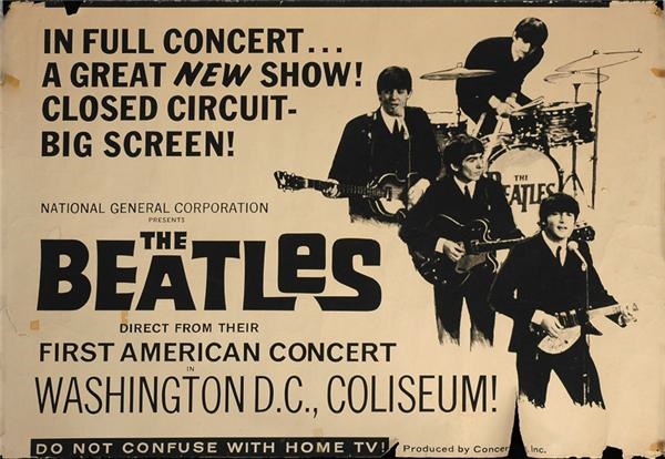 Rock And Pop Culture - Rare 1964 Beatles D.C. Poster