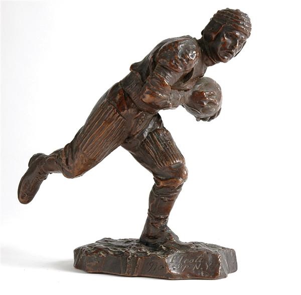 Football - Rare 1910 Football Bronze Statue